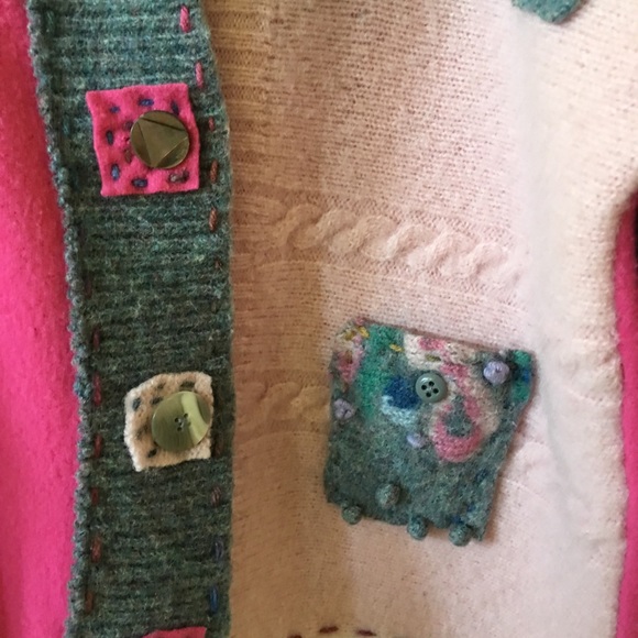 Picasso felted wool sweater size medium - Picture 3 of 7